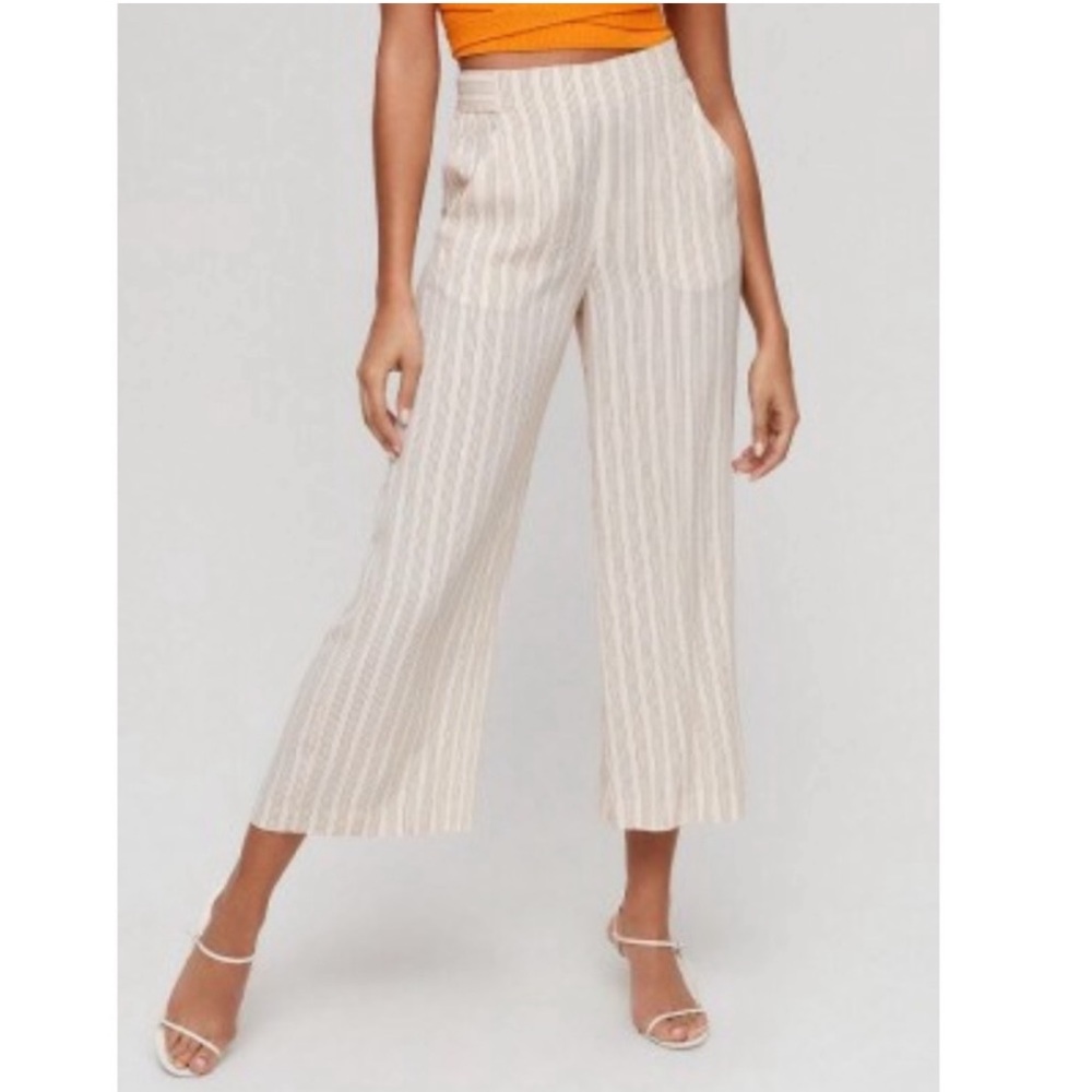 Aritzia cropped high waisted pants